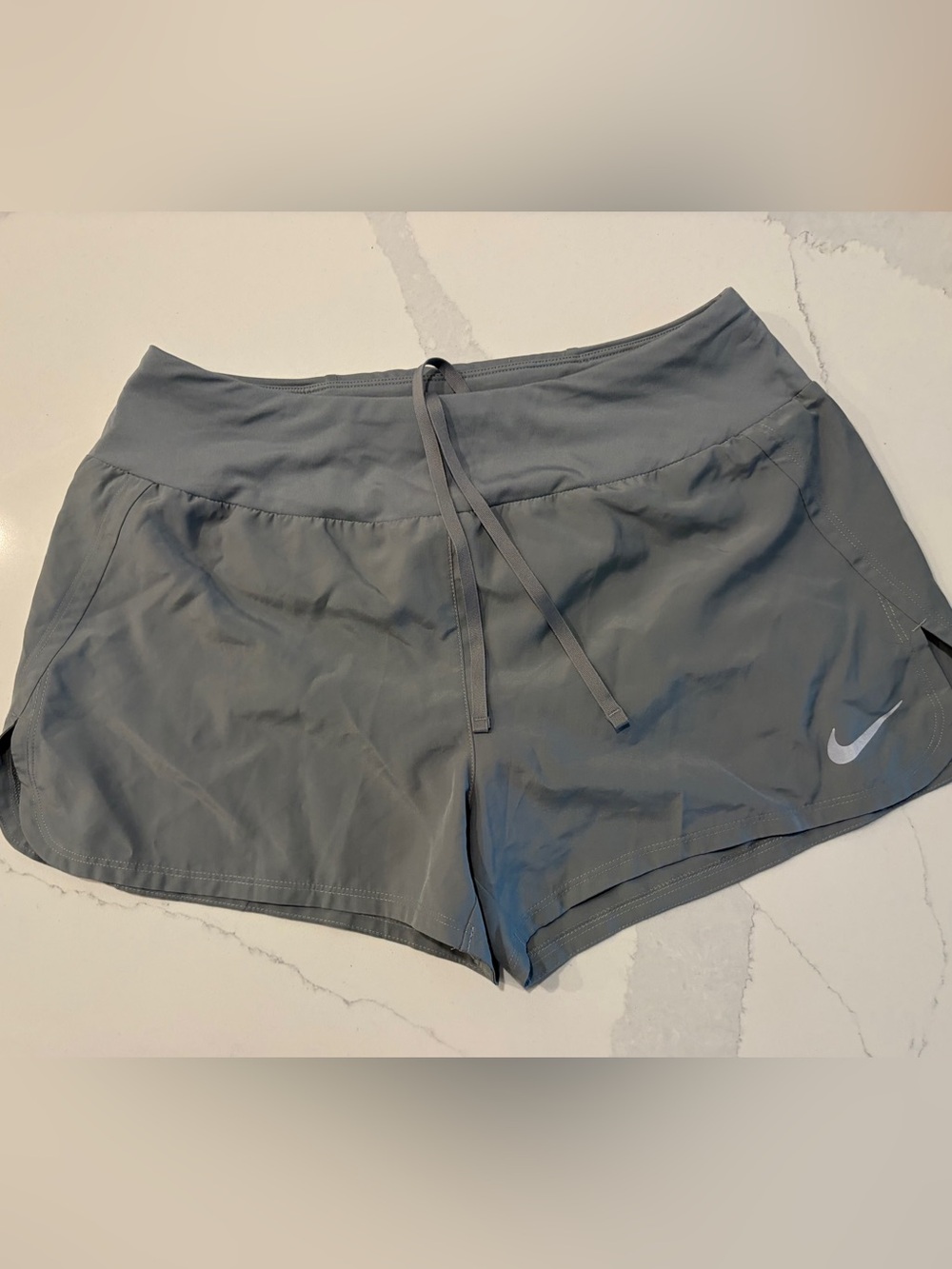 Nike Grey Athletic Drawstring Running Shorts